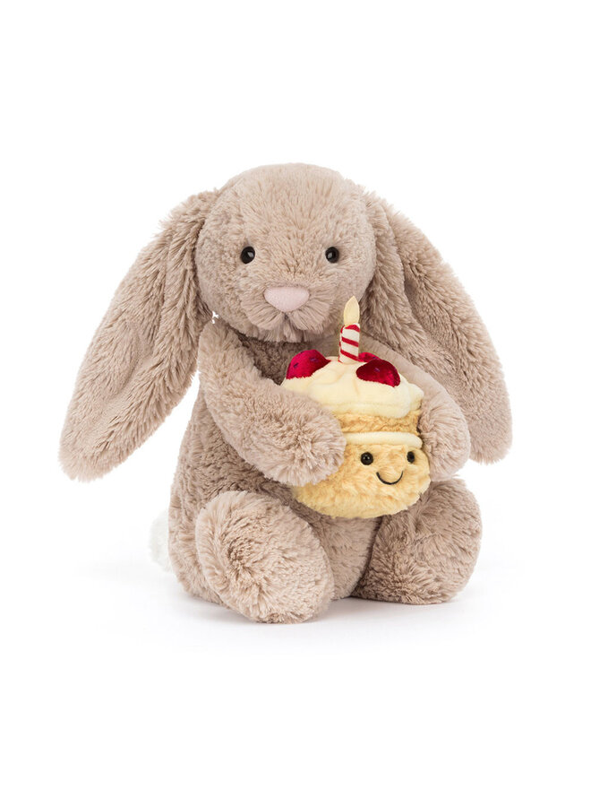 Bashful beige bunny ‘Birthday’ - Original