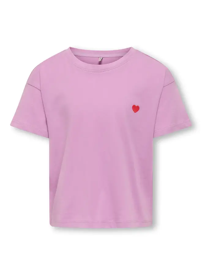 Maiken cropheart short sleeve top – African violet