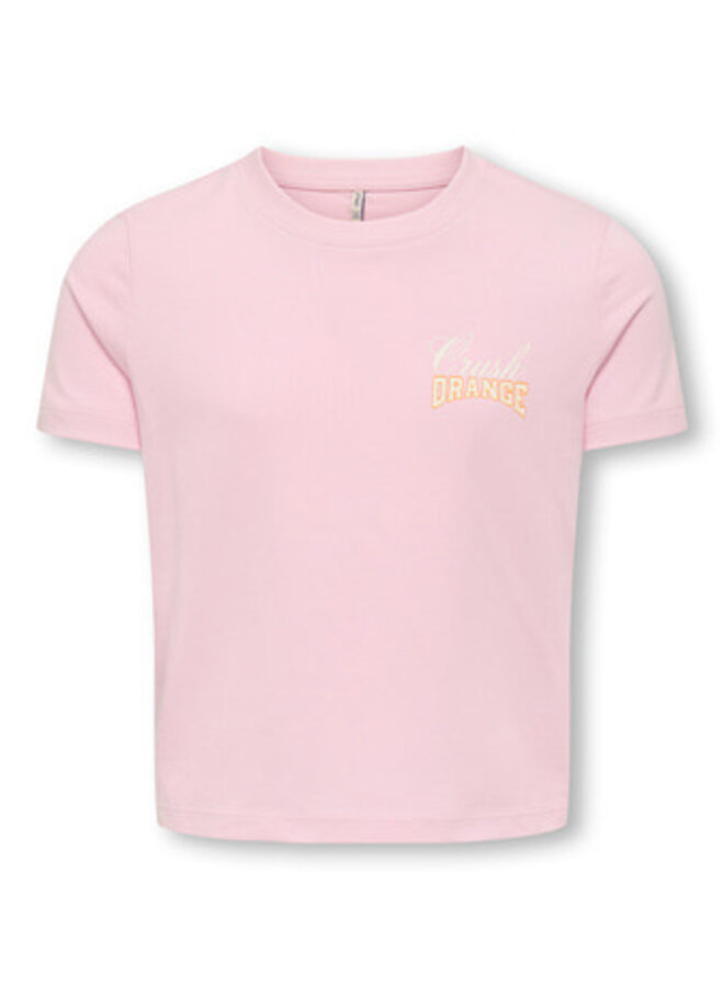 Kids Only - Annbel sun life short tee – Roseate spoonbill/Orange