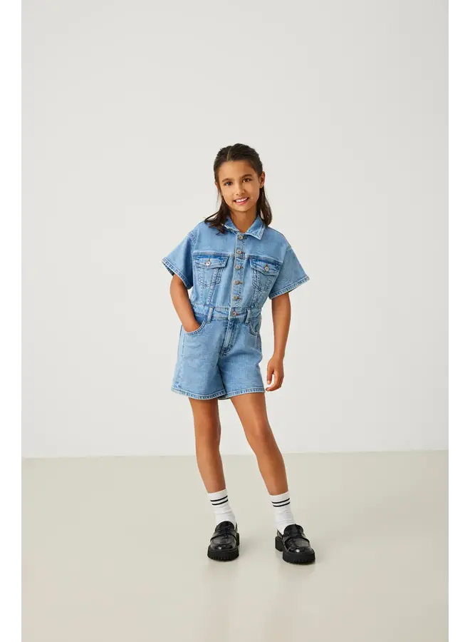 Kids Only - Castel playsuit denim – Medium blue denim
