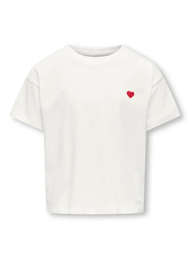 Maiken cropheart short sleeve top – Cloud dancer