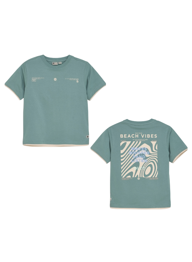 T-shirt double layer - Ocean green