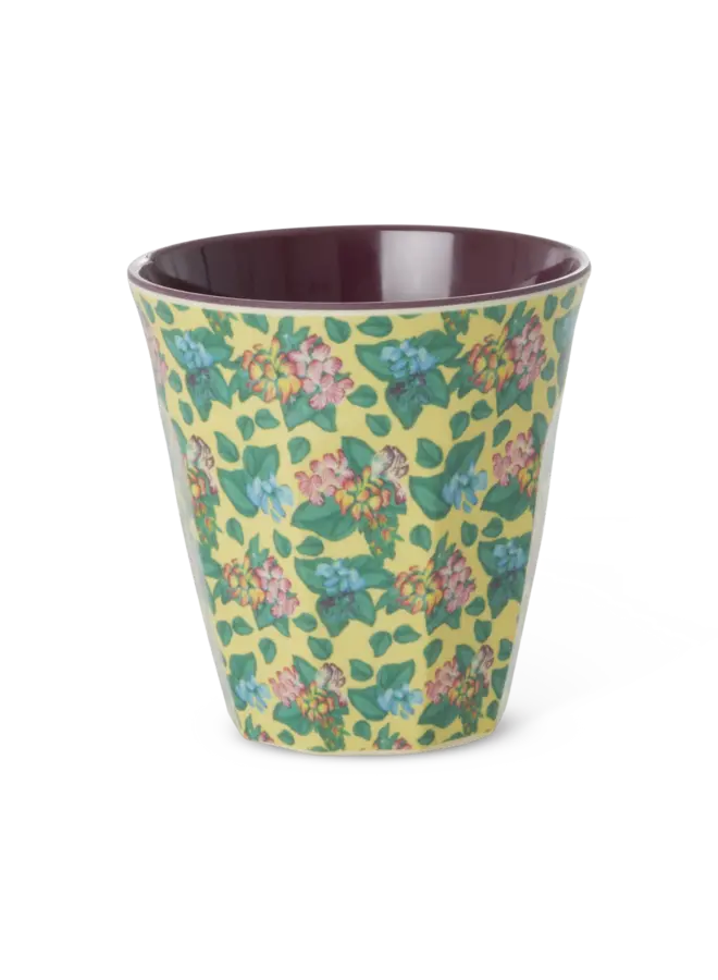 Medium melamine beker – Zacht geel – Emma’s print