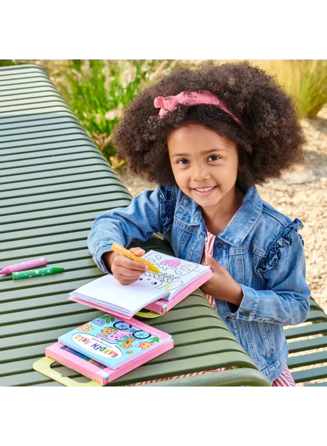 Ooly - Carry along crayons & coloring book kit - Garden pals