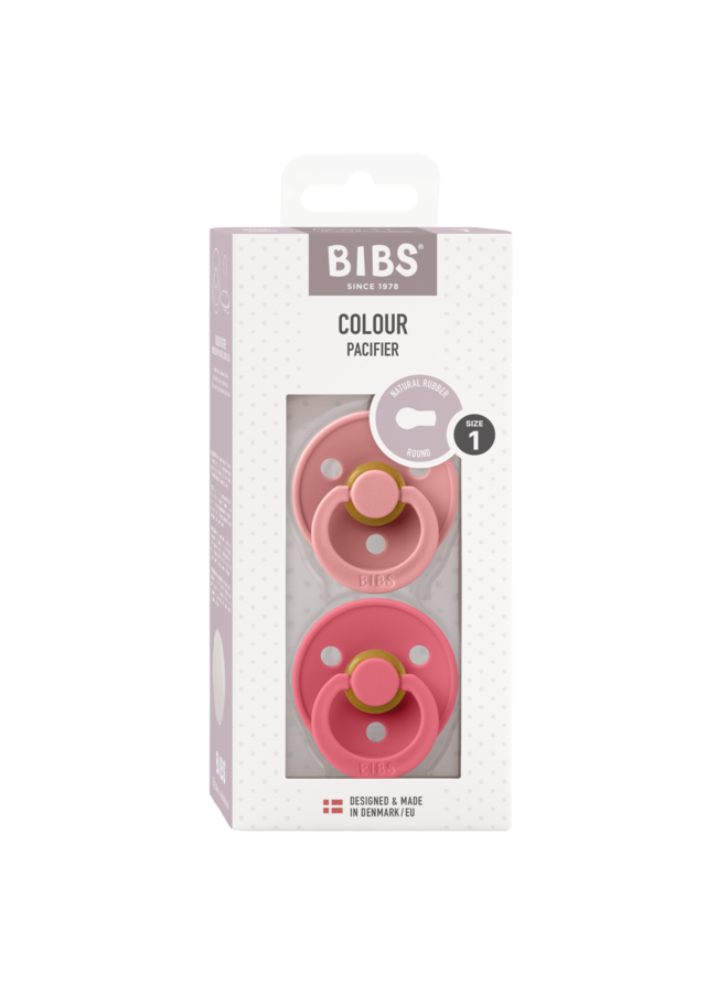 Bibs - Colour 2 pack – Dusty pink/Coral – Maat 1