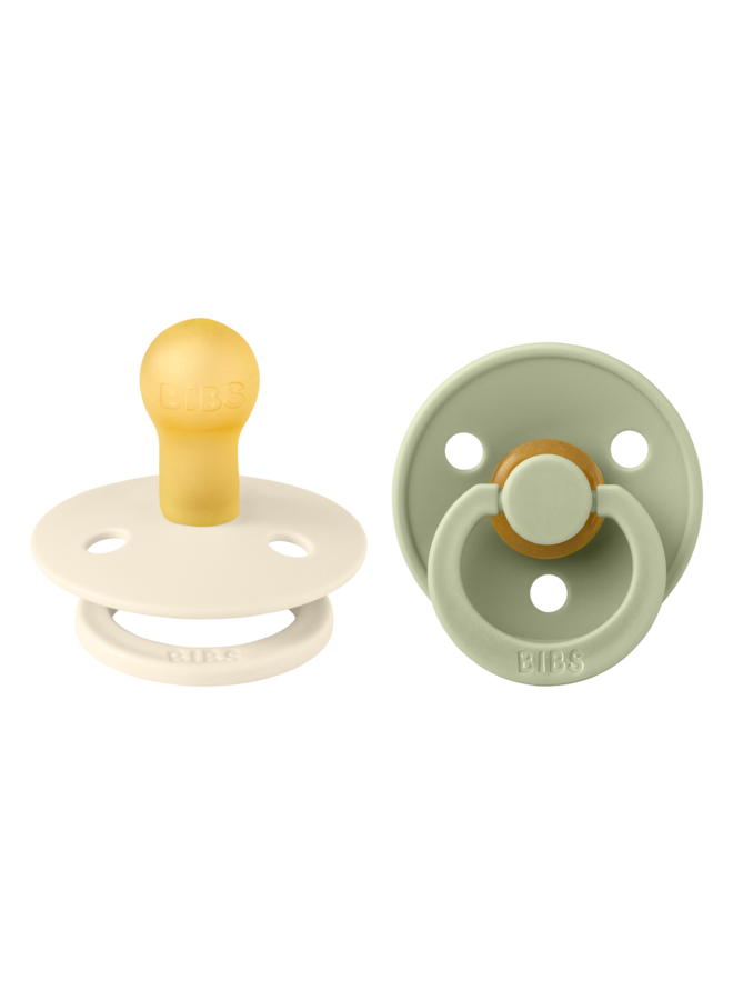 Bibs - Colour 2 pack – Ivory/Sage – Maat 1