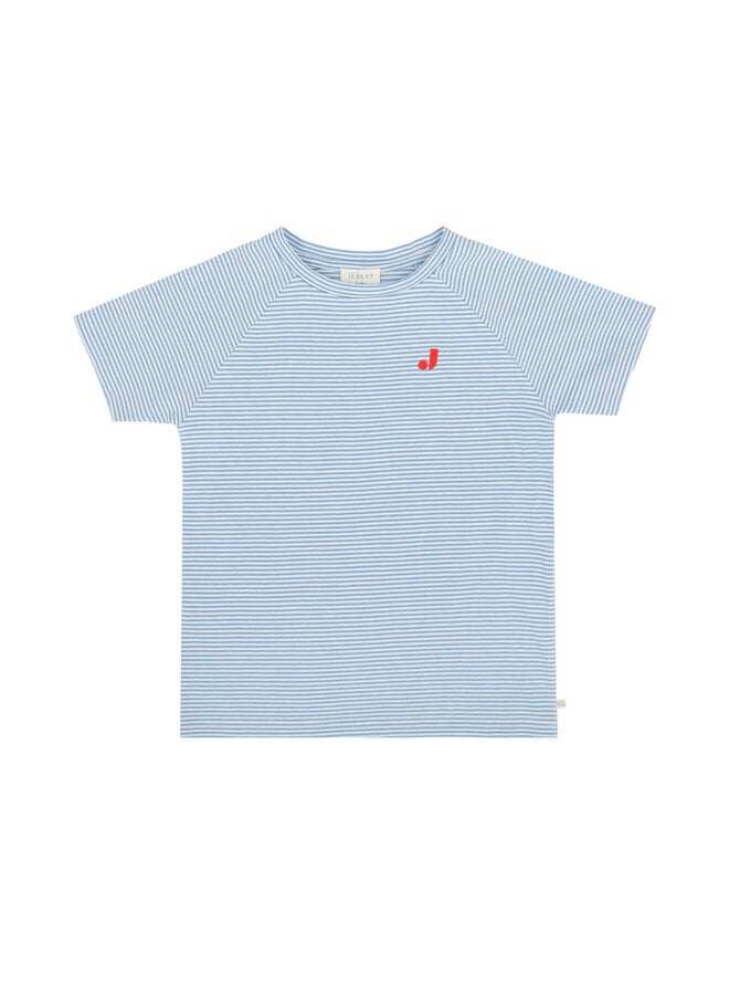 Nurture t-shirt - Grape blue stripe