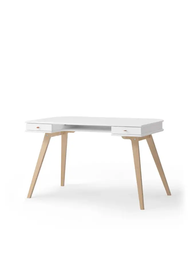Oliver Furniture - Wood desk 72,6 cm, white/oak