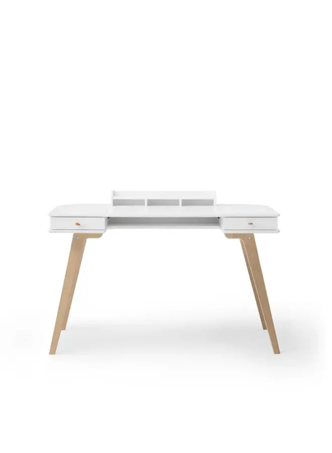 Wood desk 72,6 cm , white/oak