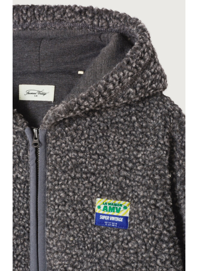 American Vintage - Hoktown hooded jacket – Charcoal melange