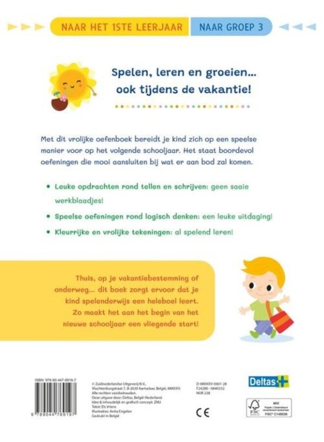 Deltas - Vakantie oefenpret - Leuke tel-, schrijf- en leesoefeningen (naar groep 3)