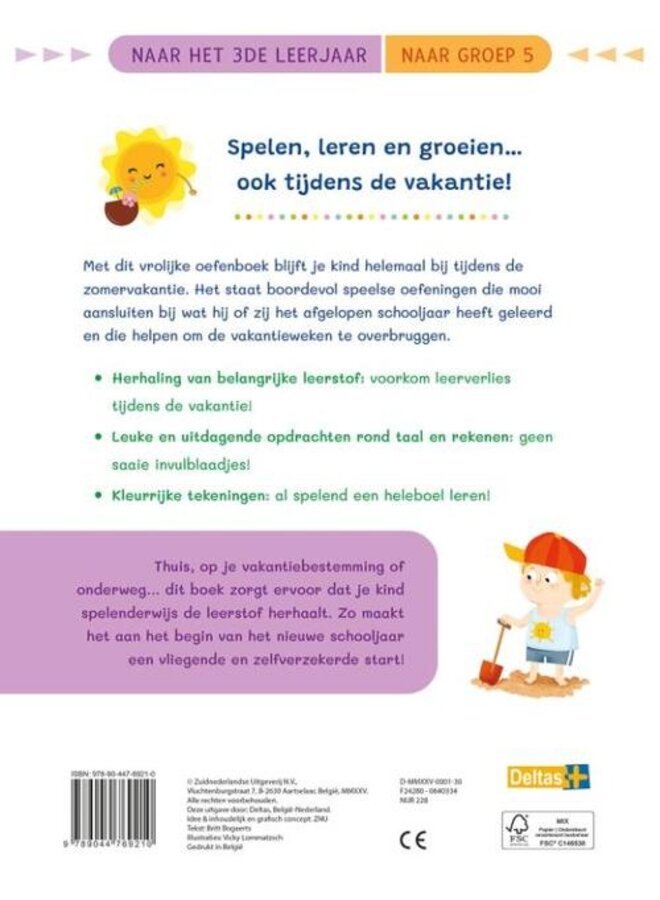 Deltas - Vakantie oefenpret - Leuke herhalingsoefeningen taal, spelling en rekenen (naar groep 5)