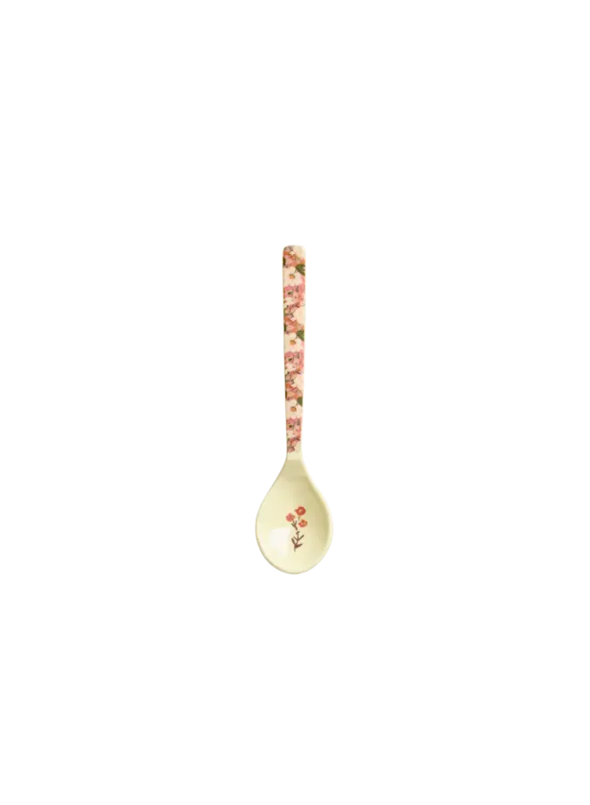 rice - Melamine theelepeltje - Koraal allison flower print