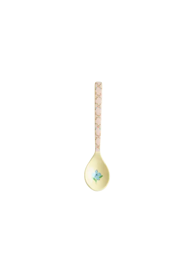 rice - Melamine theelepeltje - Crème checkered stencil print