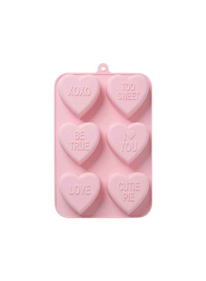 rice - Hartvormige siliconen bakvorm – Zachtroze