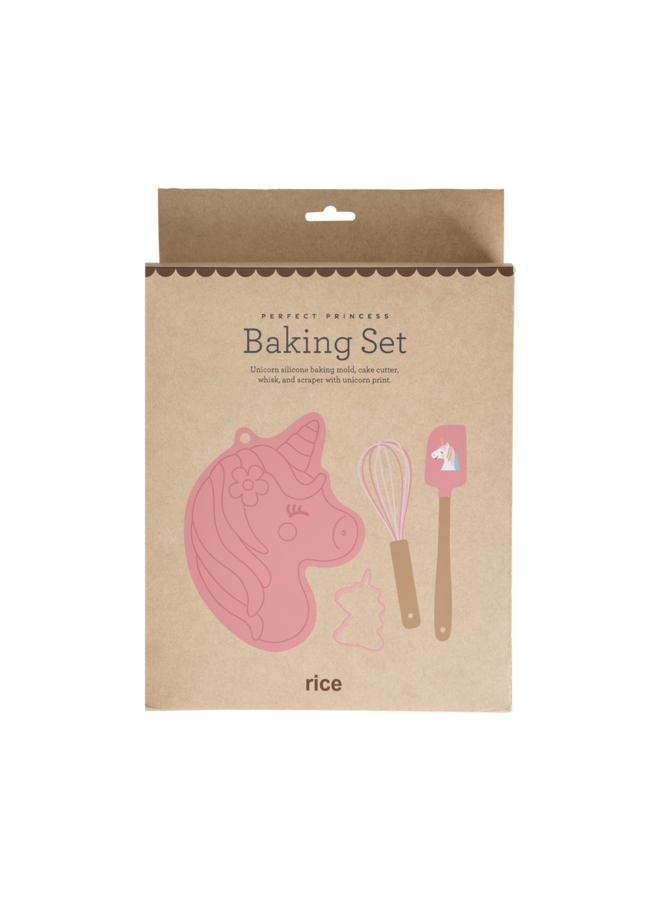 rice - Siliconen bakvorm set – Koraal unicorn love print