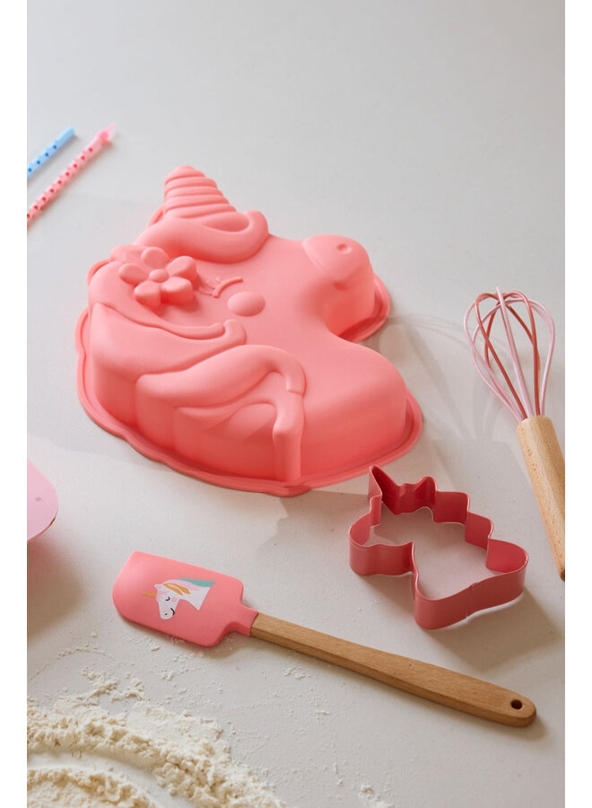 rice - Siliconen bakvorm set – Koraal unicorn love print