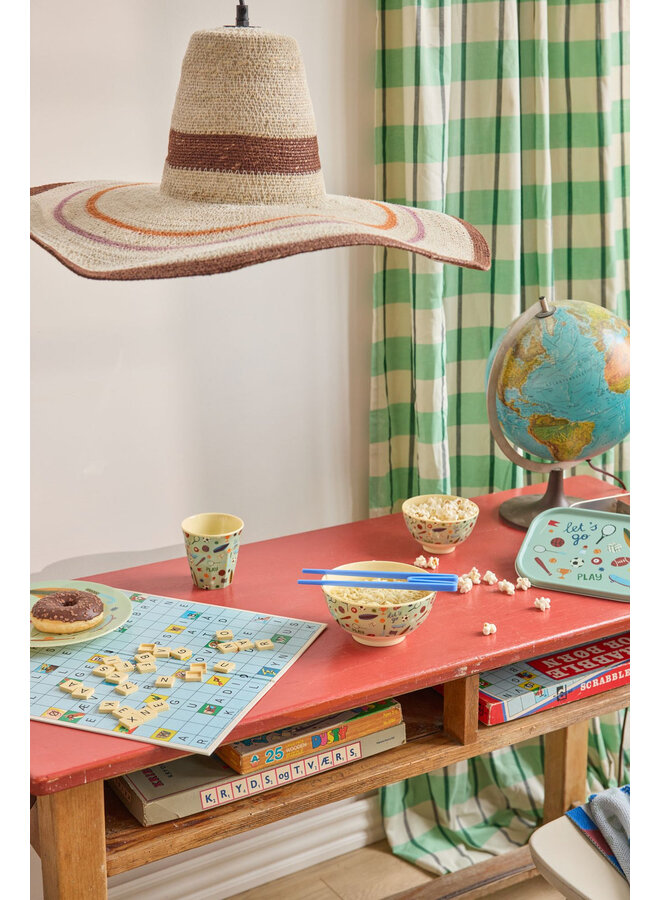 rice - Medium melamine kom – Zachtgroen sports print