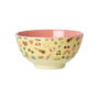 rice - Medium melamine kom – Zachtgeel unicorn love print