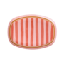 rice - Groot rechthoekig dinerbord – Roze organic stripes print