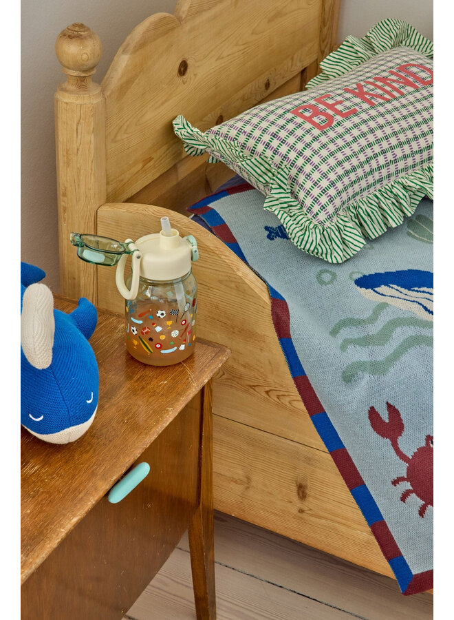 rice - Tritan drinkfles – Zachtgroen sports print