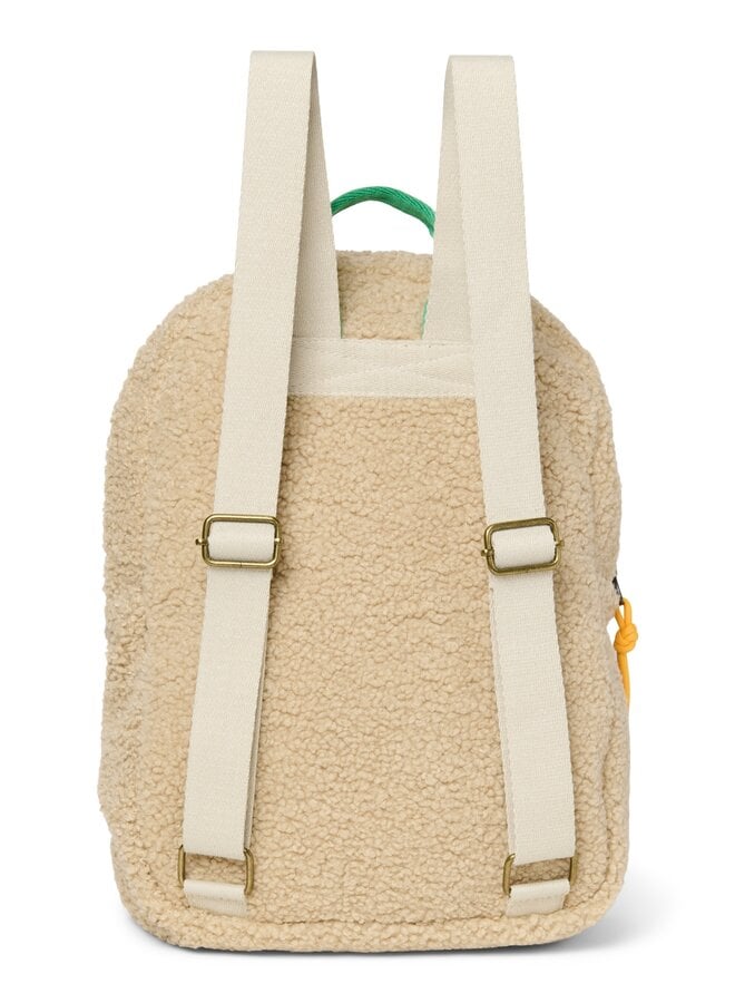 Studio Noos - Teddy midi backpack - Ecru/Cobalt