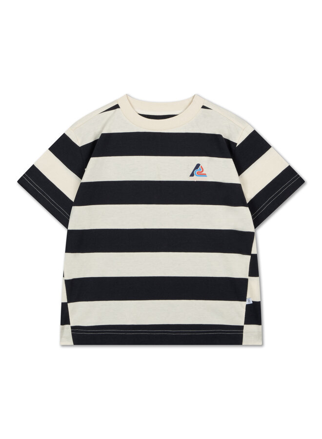 Repose AMS - Tee shirt - Graphite night block stripe