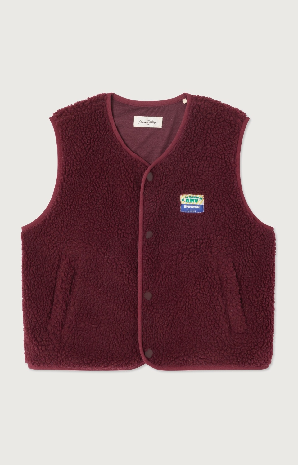 American Vintage - Hoktown vest – Bordeaux chine
