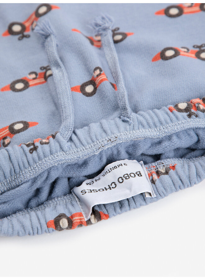 Bobo Choses - Race car all over jogging pants - Light blue