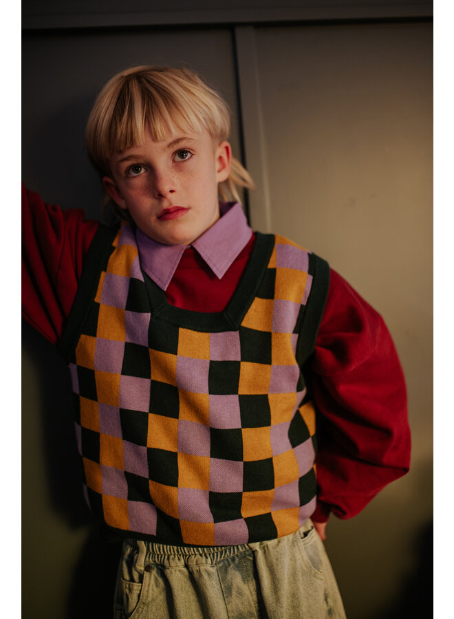 Repose AMS - Iris crop sweater - Royal burgundy