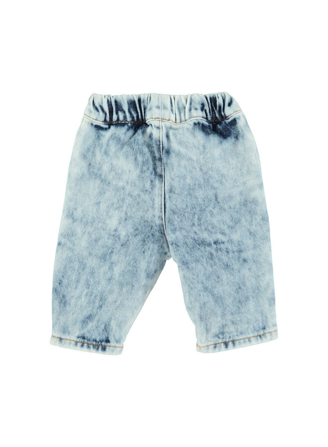 Piupiuchick - Baby trousers - Washed blue denim