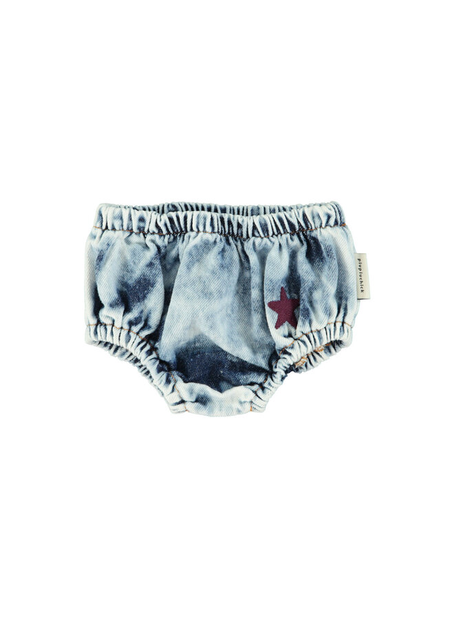 Piupiuchick - Baby shorties - Washed blue denim