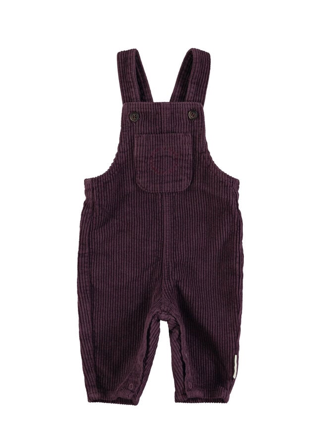 Piupiuchick - Baby dungarees - Aubergine corduroy