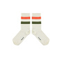 Piupiuchick - Socks - Ecru w/ green & orange stripes