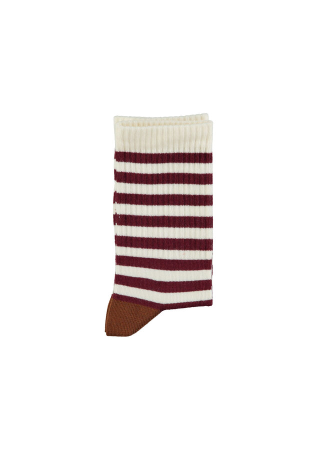 Piupiuchick - Socks - Eru & bordeaux stripes