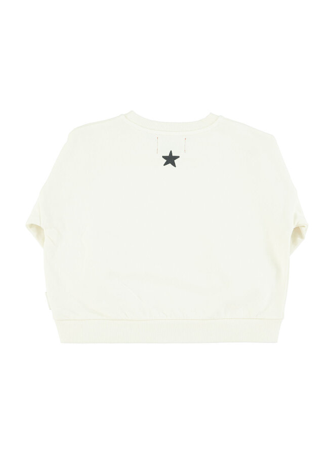 Piupiuchick - Sweatshirt - Ecru w/ "rock star" print
