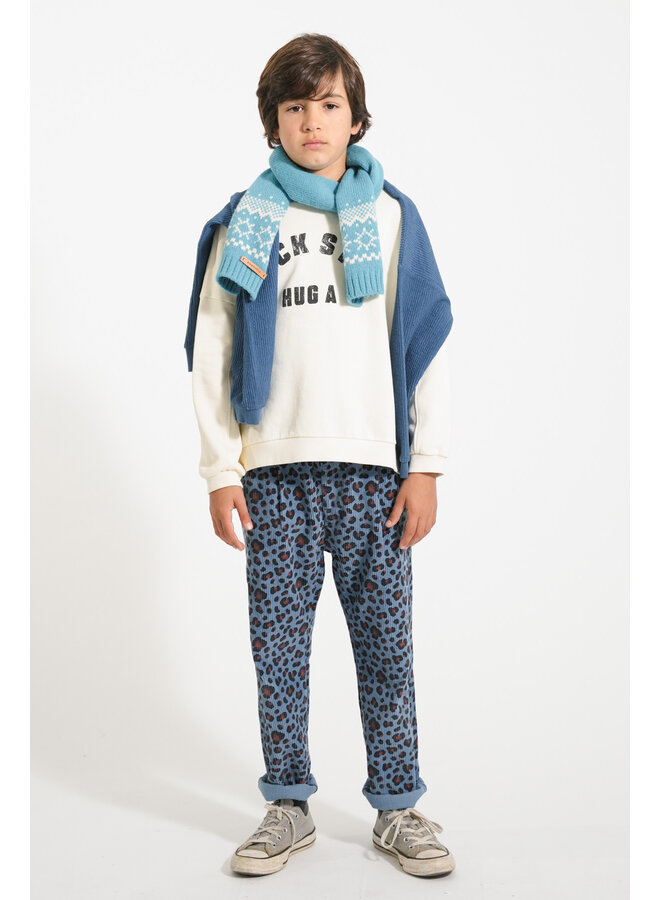 Piupiuchick - Sweatshirt - Ecru w/ "rock star" print