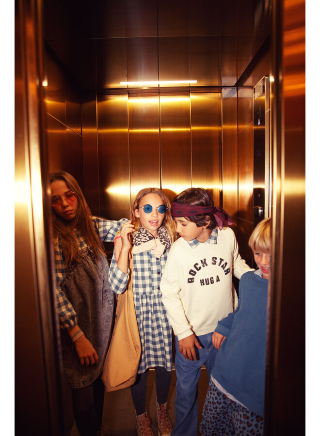 Piupiuchick - Sweatshirt - Ecru w/ "rock star" print