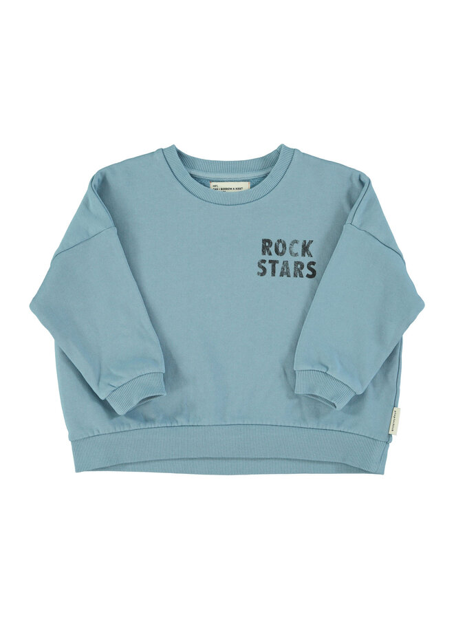 Piupiuchick - Sweatshirt - Blue w/ "rock stars" print