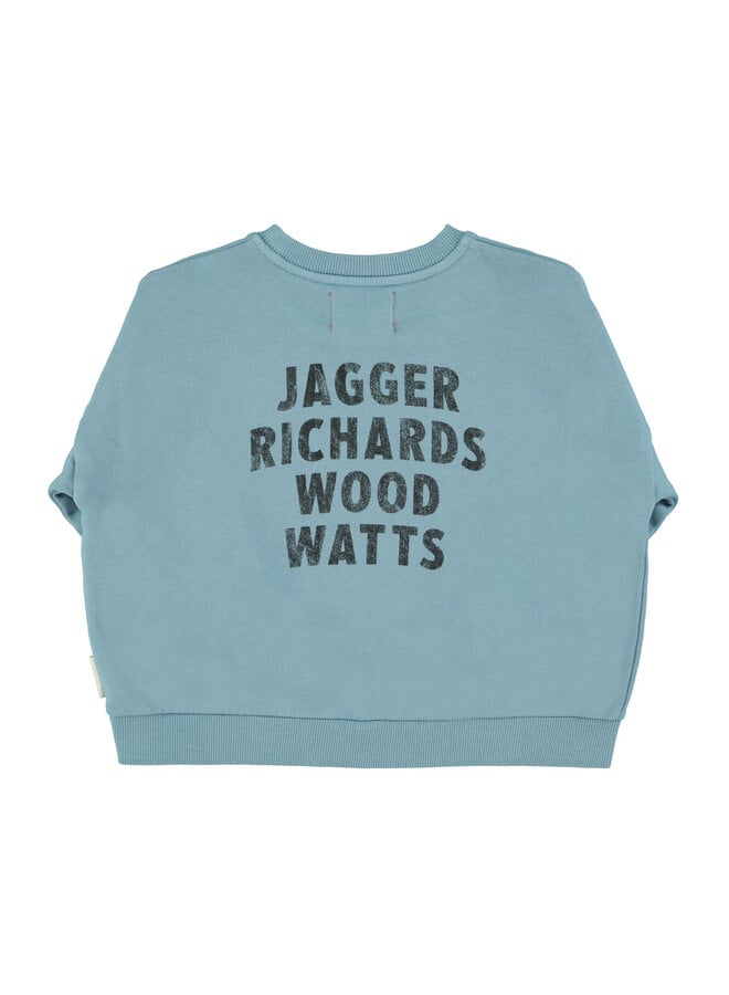 Piupiuchick - Sweatshirt - Blue w/ "rock stars" print