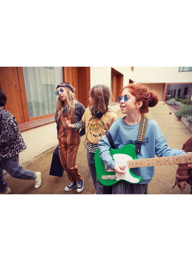 Piupiuchick - Sweatshirt - Blue w/ "rock stars" print