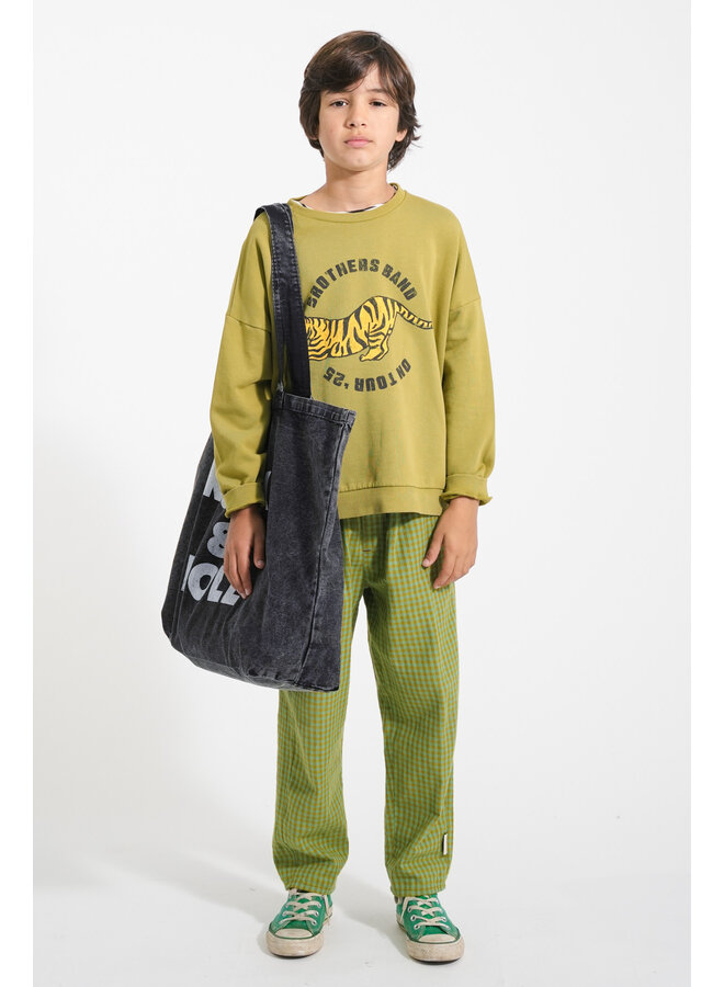 Piupiuchick - Sweatshirt - Olive green w/ tiger print