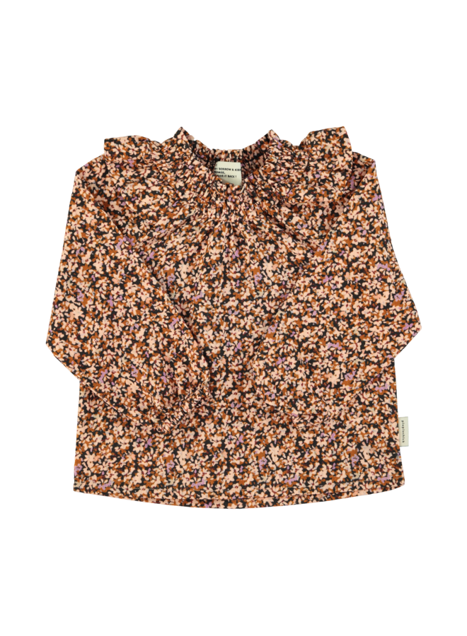 Piupiuchick - Blouse - Light pink & brown flowers