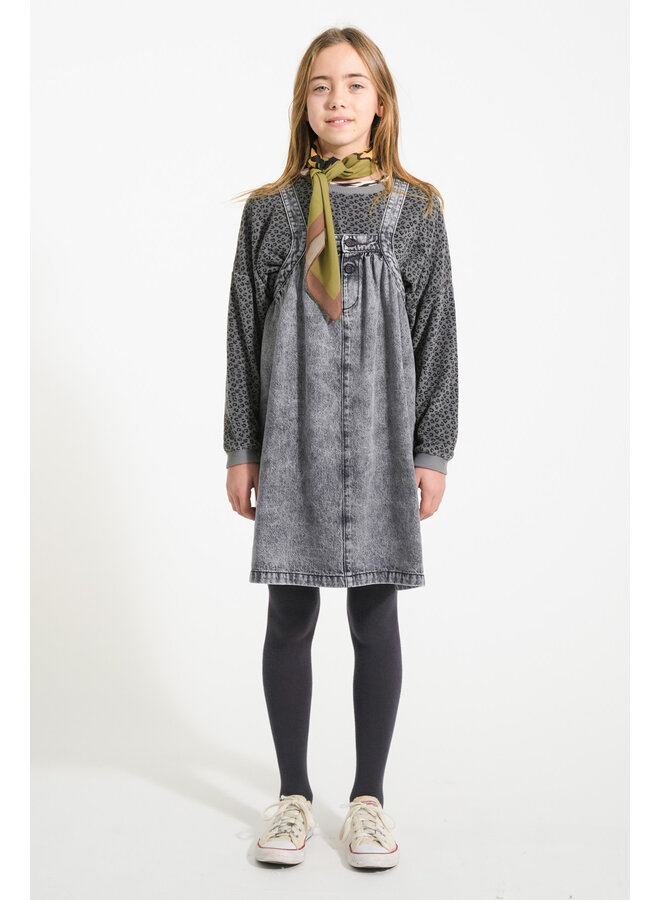 Piupiuchick - Terry cotton sweatshirt - Grey w/ animal print