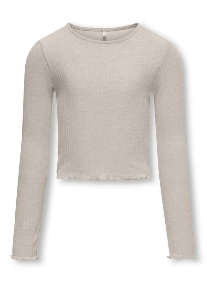 Kids Only - Nella l/s o-neck top – Pumice stone melange
