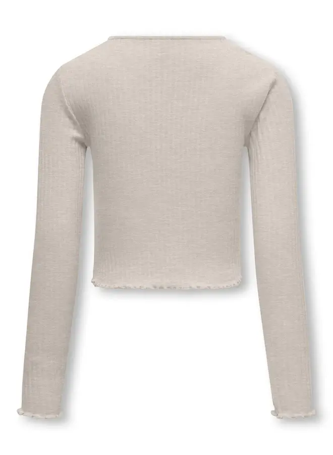 Kids Only - Nella l/s o-neck top – Pumice stone melange