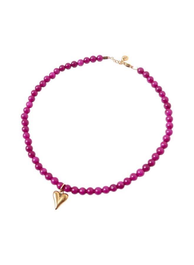 Necklace – Plum heart