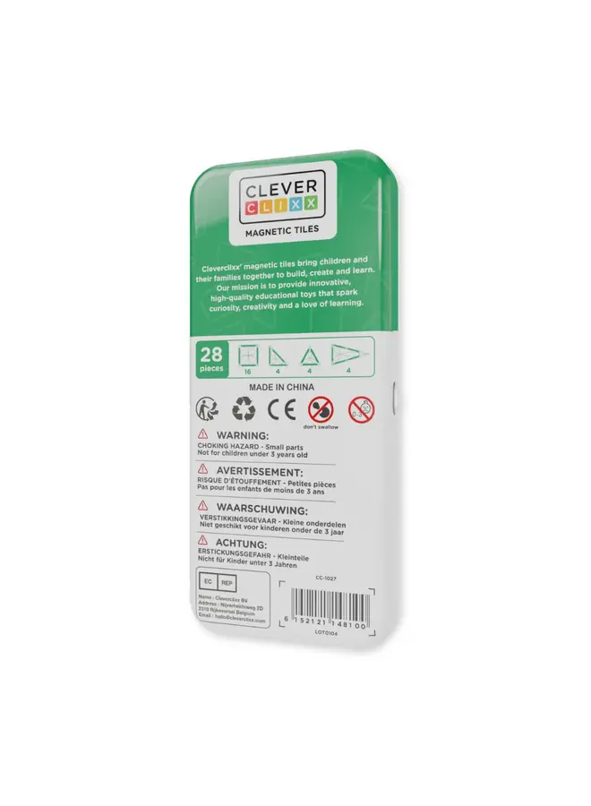 Cleverclixx - Mini tiles pack pastel – 28 pieces