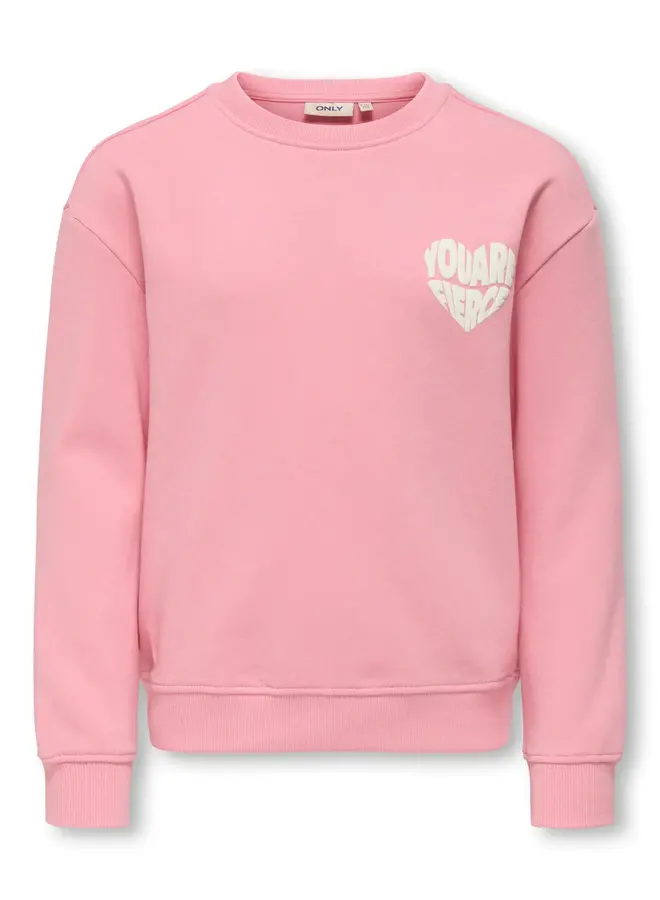 Kids Only - Ditte longsleeve heart sweater – Sea pink fierce