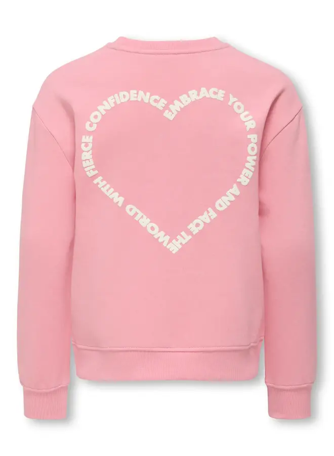 Kids Only - Ditte longsleeve heart sweater – Sea pink fierce